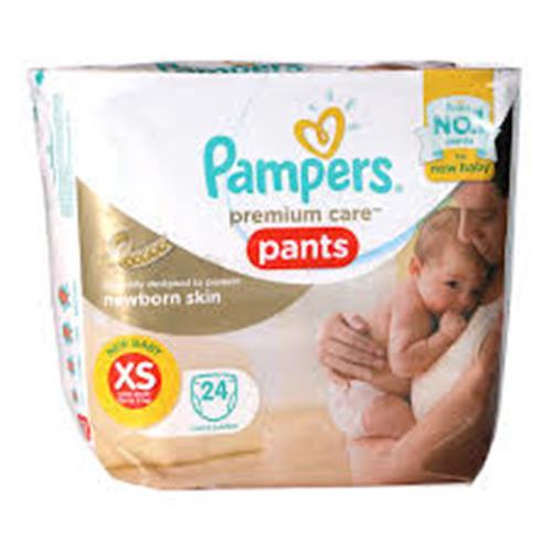 PAMPERS NB PREMIUM PANTS (UP TO 5Kg) 24N